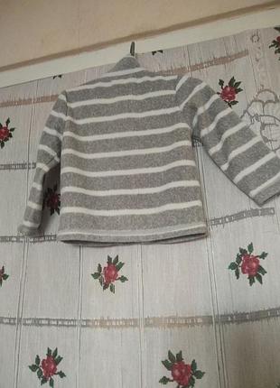 Кофта в серо-белую полоску,18-24мис.,пол-р. 2