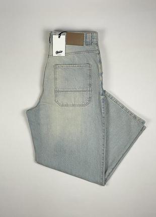 Джинсы skiny от pull & bear stwd skater fit синие широкие скейтерские мужские
