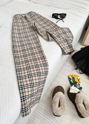Вовняні штаніки у клітинку inwe ar (43% wool)