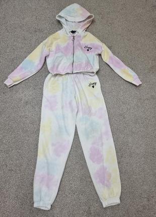 Стильный спортивный прогулочный костюм трикотаж 2- нить байка 140- 146 см