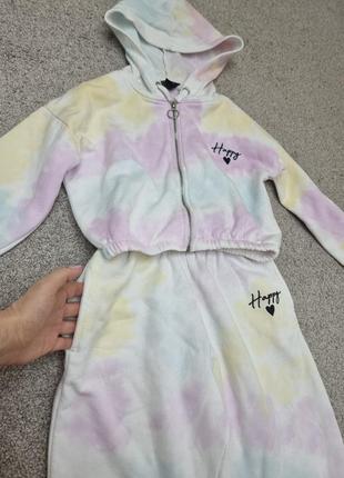 Стильный спортивный прогулочный костюм трикотаж 2- нить байка 140- 146 см2 фото