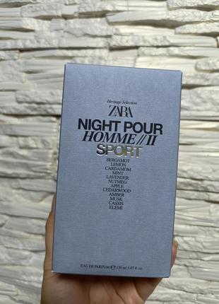 Парфумована вода zara night pour homme ll sport