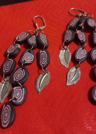 Интересны, винтажные серьги из природных материалов. америка.