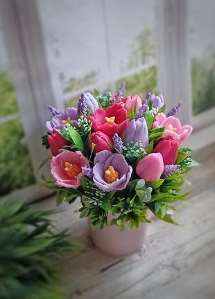Цветочная композиция "тюльпаны"🌷 3