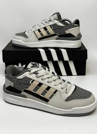 Кроссовки натуральная кожа/ замша adidas forum exhibit low 2.0
