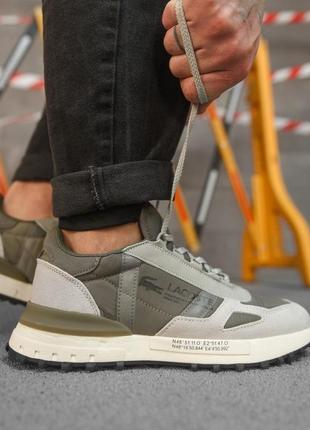 Мужские кроссовки lacoste grey/black bt3971
