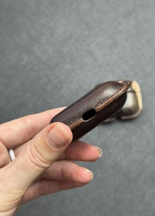 Чехол для наушников airpods кожаный, ручная работа3 фото