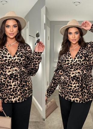 Кофта жіноча трикотажна леопардова