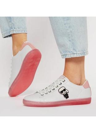 Новые фантастические белые кеды karl lagerfeld kupsole ii karl iconic lo lace, оригинал