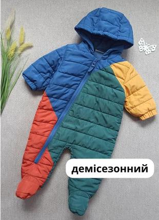 Детский демисезонный комбинезон 0-3 мес next весенний осенний комбез для новорожденного мальчика