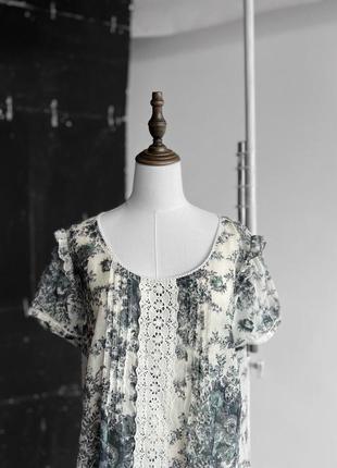Phase eight womens floral short sleeve top Power shirt with lace band жіночий топ, футболка2 фото