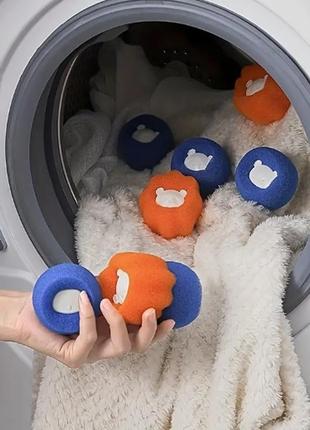 Шарик для удаления волос в стиральной машине - многоразовые.