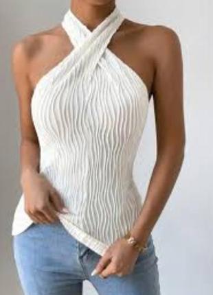 Майка топ блуза трикотажная без рукавов