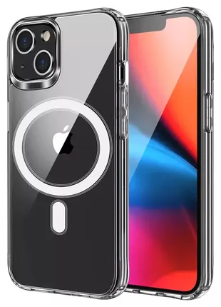 Противоударный чехол с magsafe для iphone 13 | 14 - clear
