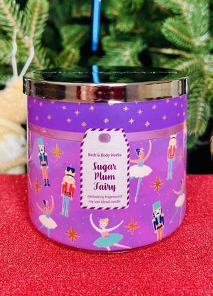 Свічка на 3 гноти sugar plum fairy від bath&body works