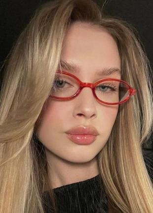 Очки эллипсы y2k office siren у2к овальные черные имиджевые винтаж нулевые байонета miu miu