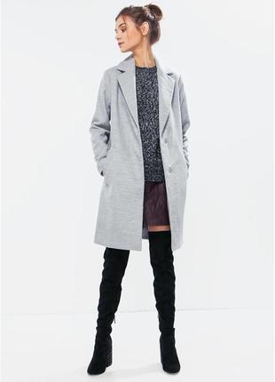 Стильное серое пальто, тренч new look