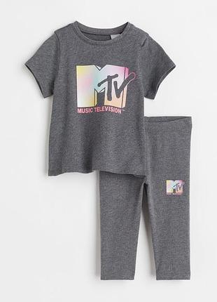 Костюм комплект (футболка + лосины) h&amp;m на девочку 50093, mtv