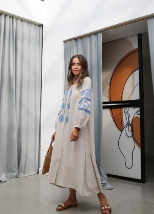 Плаття вишиванка з геометричним візерунеом розмір 54