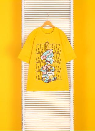 12 - 13 р 164 см нова фірмова натуральна оверсайз футболка з принтом спанч боб spongebob sinsay