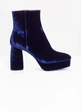 & other stories velvet platform boots бархатные сапоги на платформе