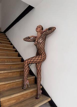 Бодистокинг в крупную сетку 🔥 3