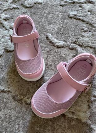 Туфли детские розовые stride rite, 23 р (7) - 15 см