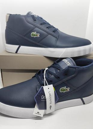 Кожаные ботинки кроссовки кеды lacoste оригинал