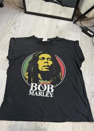 Футболка bob marley базовая футболка неформальная футболка