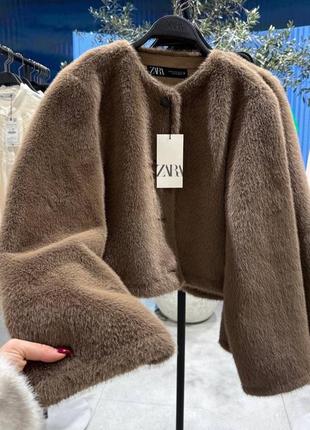 Шуба из искусственного меха zara