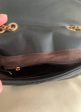 Сумочка кросс боди gucci black гуси черная6 фото