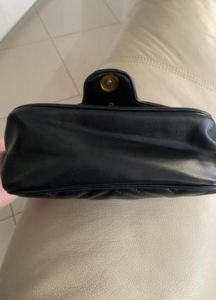 Сумочка кросс боди gucci black гуси черная7 фото