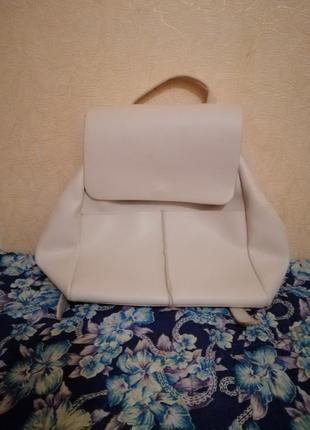 Рюкзак, жіночий рюкзак, рюкзак екокожа, бежевий рюкзак