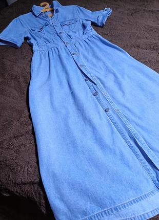 Джинсова міді сукня