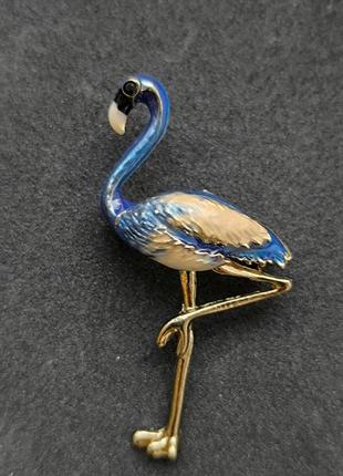 Брошь фламинго