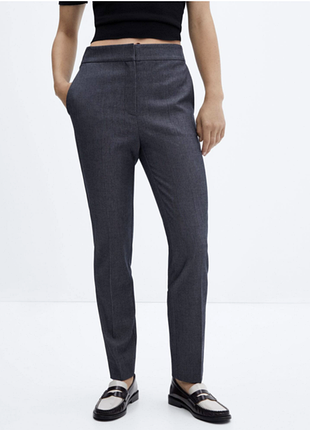 Cерые брюки со стрелками mango #3916