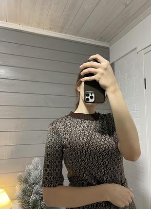 Платье zara шоколадное2 фото