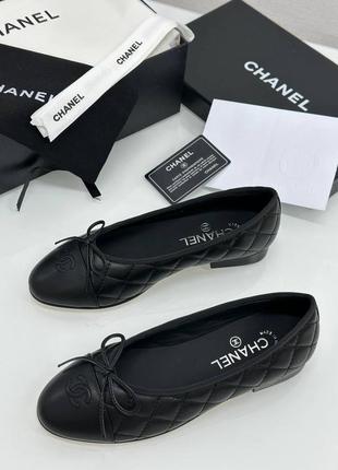 Балетки брендовые черные люкс качество стеганые