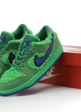 Мужские кроссовки nike sb dunk low x grateful dead bears green