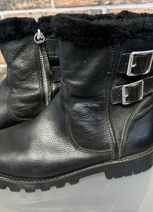 Сапоги зимние кожаные zara оригинал из испании р.38 сапоги ботинки zara3 фото
