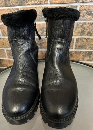 Сапоги зимние кожаные zara оригинал из испании р.38 сапоги ботинки zara8 фото