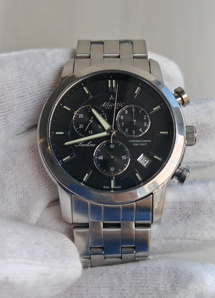 Мужские часы atlantic sealine 62455.41.61 chronograph 46mm swiss