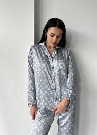 Шовкова піжама lv, домашній костюм