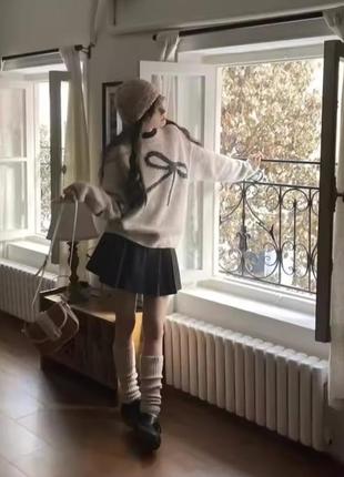 Корейский свитер с бантиком