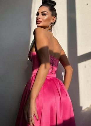 Женский качественный нарядный праздничный корсет с стразами с твердой чашкой бежевый