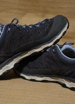 Отменные серо-синие кожаные трекинговые кроссовки meindl lite ttail lady gtx  39 р. ( 25 см.)