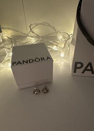 Сережки "блискуче серце нескінченності