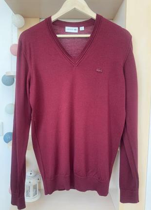 Шерстяной свитер lacoste, 100% шерсть