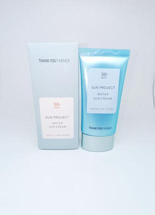 Зволожувальний крем із сонцезахисним ефектом thank you farmer sun project water sun cream spf50+