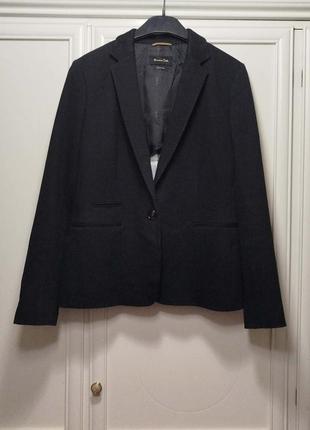 Пиджак, от massimo dutti, черный, коттон